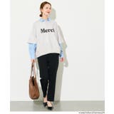ミニ裏毛刺繍ロゴ5部丈ワイドスウェットTシャツ  | coca | 詳細画像10 