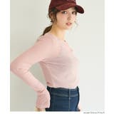 シアーテレコ長袖クルーネックトップス | coca | 詳細画像15 