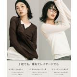 シアーテレコ長袖ヘンリーネックトップス | coca | 詳細画像2 