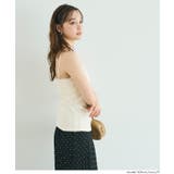 OUT BRA ベロアカップ付きレースキャミソール | coca | 詳細画像6 