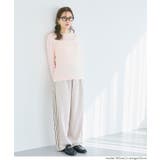 ［Lt.pink］ | カットジョーゼットサイドラインパンツ | coca