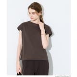 ［Brown］ | COTTON from the U.S.フレンチスリーブTシャツ | coca