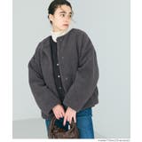 ［Charcoal］ | 【洗える】マシンウォッシャブルボアブルゾン | coca