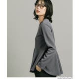 \26aw新色登場/エンボス長袖裾フレアトップス | coca | 詳細画像9