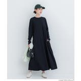 エンボス長袖Aラインワンピース | coca | 詳細画像16 