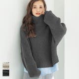タートルネックゆったりローゲージニット | coca | 詳細画像1