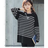 ［Black］ | ボーダーニットトップス | coca