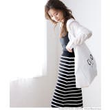 シャリ感サマーニットボーダースカート | coca | 詳細画像15