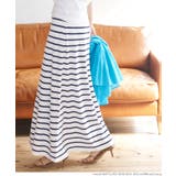 シャリ感サマーニットボーダースカート | coca | 詳細画像8