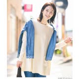 ［Ivory］ | クルーネックニットチュニック | coca