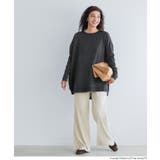 ［Charcoal］ | クルーネックニットチュニック | coca