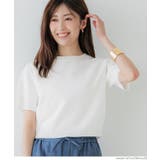 ［White］ | 【新色追加！】半袖クルーネックニット | coca