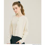 ［White］ | ＼25AW新色登場！／小ぶりな金ボタンがポイントの金ボタンニットカーディガン | coca