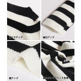 \再入荷/リブニットボーダー袖スリットトップス | coca | 詳細画像16