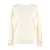 ゴールドボタンが華やぎをプラス。袖金ボタンニットトップス | coca | 詳細画像2 