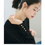ゴールドボタンが華やぎをプラス。袖金ボタンニットトップス | coca | 詳細画像24 