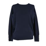 ゴールドボタンが華やぎをプラス。袖金ボタンニットトップス | coca | 詳細画像4 