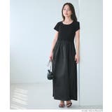 ［Black］ | ニットドッキングワンピース | coca