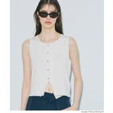 ［White］ | ボタンニットベスト | coca