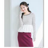 華やかさをプラスする、裾バルーンドッキングニットトップス | coca | 詳細画像14