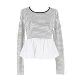 華やかさをプラスする、裾バルーンドッキングニットトップス | coca | 詳細画像3