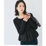 華やかさをプラスする、裾バルーンドッキングニットトップス | coca | 詳細画像10