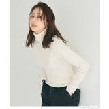 ［Ivory］ | 軽量ニット タートルネックラウンドヘム | coca