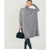 ［Gray］ | 1枚でサマになる、タートルニットワンピース | coca