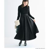 ［Black］ | ポロニットドッキングワンピース | coca