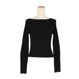 ボートネックリブニットトップス レディース | coca | 詳細画像3