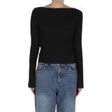 ボートネックリブニットトップス レディース | coca | 詳細画像4