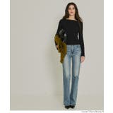 ボートネックリブニットトップス レディース | coca | 詳細画像8