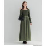 ［Khaki］ | ニットドッキングワンピース | coca