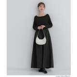 ［Black］ | ニットドッキングワンピース | coca