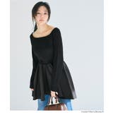 異素材切り替えニットトップス | coca | 詳細画像18 