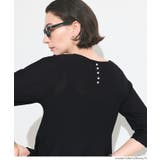 バックパールペプラムニットトップス | coca | 詳細画像18 