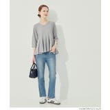 バックパールペプラムニットトップス | coca | 詳細画像7 