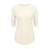 ラウンドヘムでこなれる、大人の五分丈ラウンドヘムニット | coca | 詳細画像2