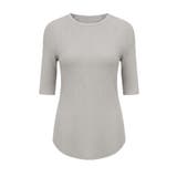 ラウンドヘムでこなれる、大人の五分丈ラウンドヘムニット | coca | 詳細画像3