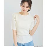 ［Ivory］ | ラウンドヘムでこなれる、大人の五分丈ラウンドヘムニット | coca