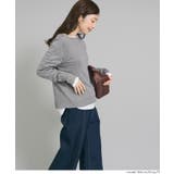 袖金ボタンボートネックニットトップス【西山茉希様着用】 | coca | 詳細画像7