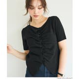 フロントギャザー半袖ニットトップス | coca | 詳細画像10 