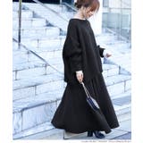 ［Black］ | 毛布のような肌触り裏起毛フレアロングスカート | coca