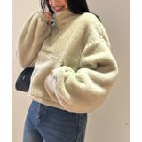 ボアハーフジップブルゾン | coca | 詳細画像32