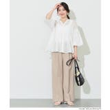 ふんわり透け感 袖ボリュームティアードブラウス ４色展開 | coca | 詳細画像6 