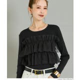 ［Black］ | ＼26aw新色登場／チュールドッキングリブニット | coca
