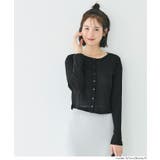 ［Black］ | シアージョーゼットコンパクトカーディガン | coca