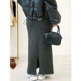 25AW 新色 グレー・ブラウン登場！シャギーニットIラインスカート | coca | 詳細画像25 