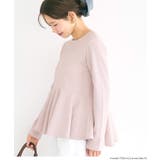 エンボス長袖裾フレアトップス | coca | 詳細画像9 