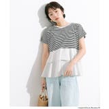 異素材切り替え2段フリルTシャツ | coca | 詳細画像11 
